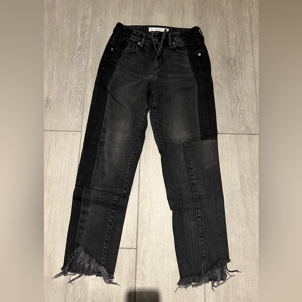 Hidden Jeans Black Color blocked distressed